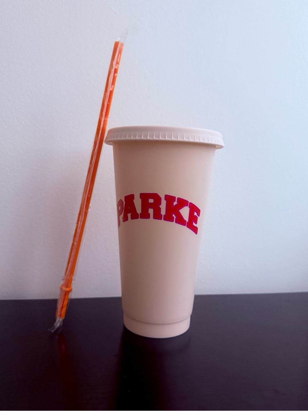 New Dunkin PARKE Beige Reusable Cup